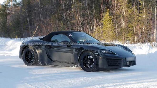 保时捷718纯电版被拍到开启第四轮冬测, 研发周期破纪录