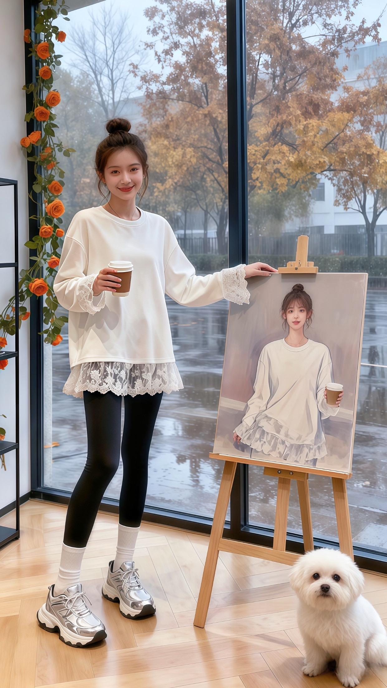 韩系穿搭 中长款打底衫 秋冬穿搭实用主义 轻松摆脱路人感的韩系穿搭 内...