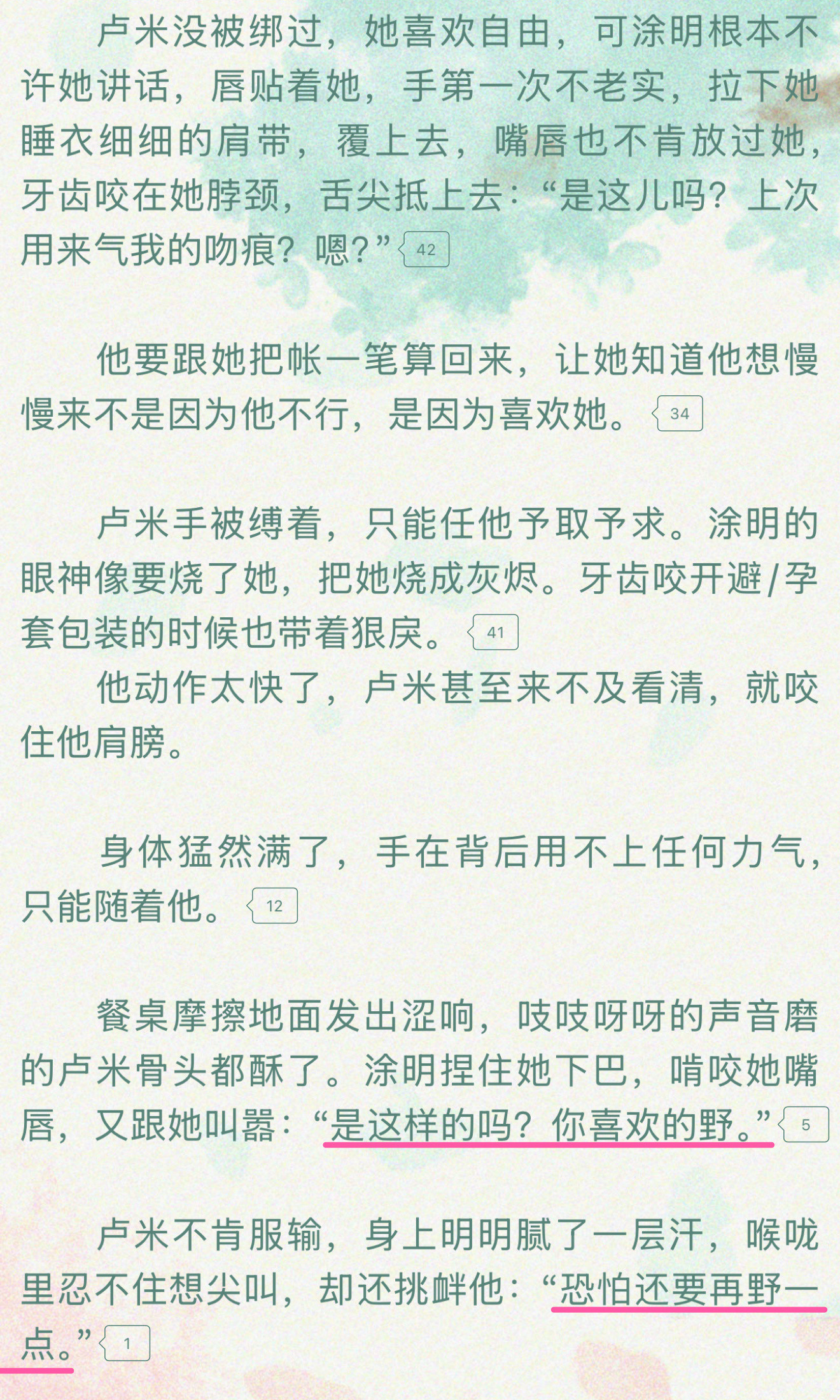 言情小说《话痨小姐》涂明：听说你喜欢野的？​​​