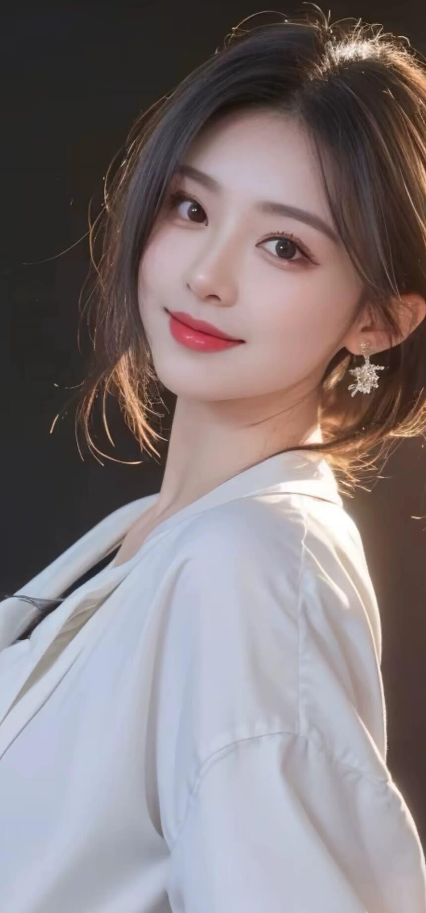 红妆美人笑，玉簪映月华。