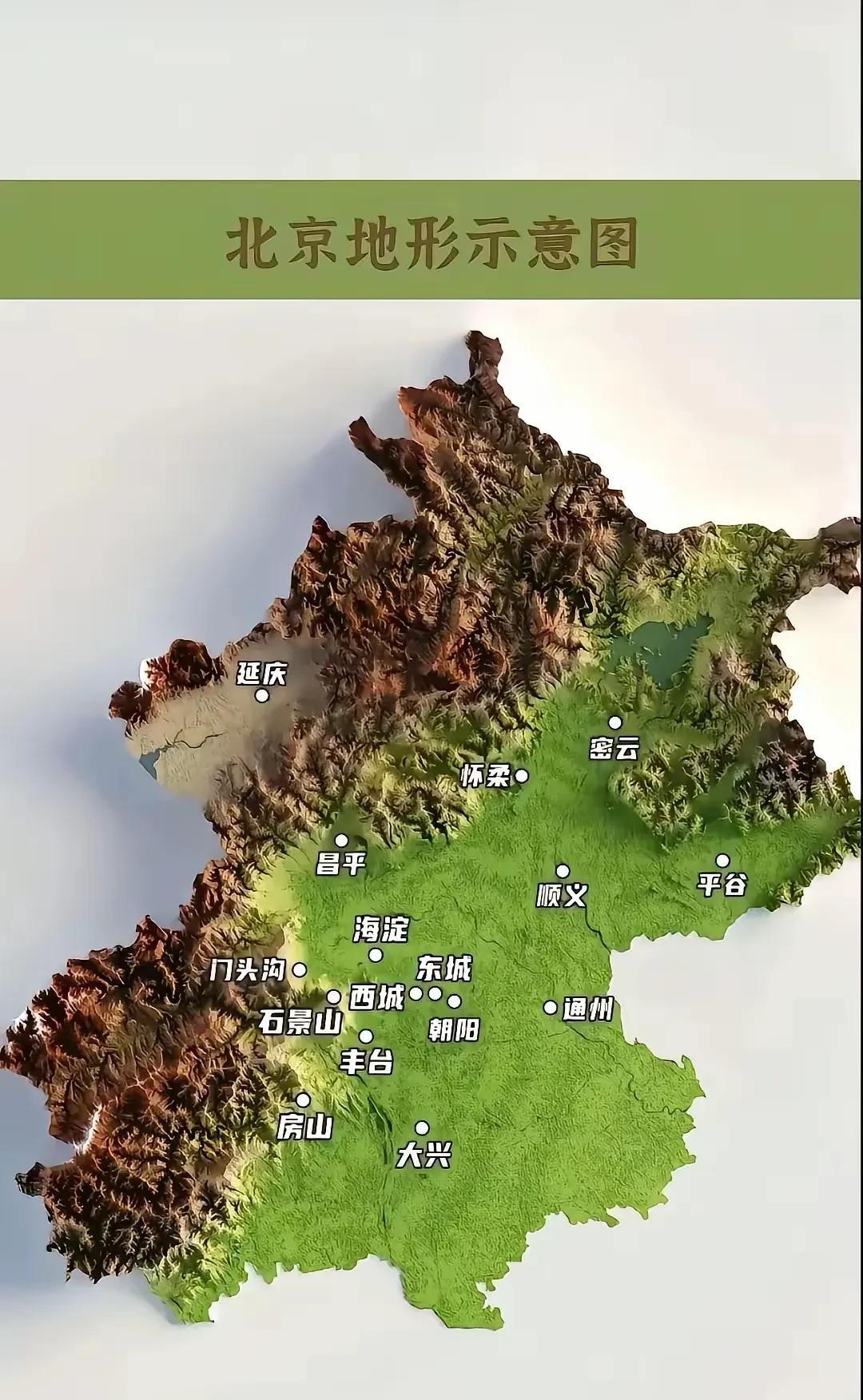 成都和北京最相似的不是六环和七环路，而是两个城市在西部和北部都有山区。北京的山