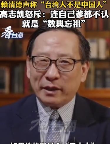 赖清德放话：台湾人不是中国人，高志凯教授怒斥：你不是中国人，那待在台湾干嘛，连自