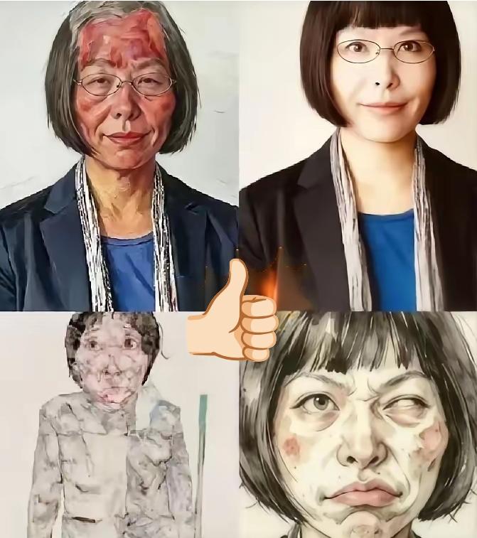 丁荭气得跳脚了！原因？有人用她的“艺术风格”画了她——夸张、扭曲、怪异。结果她直