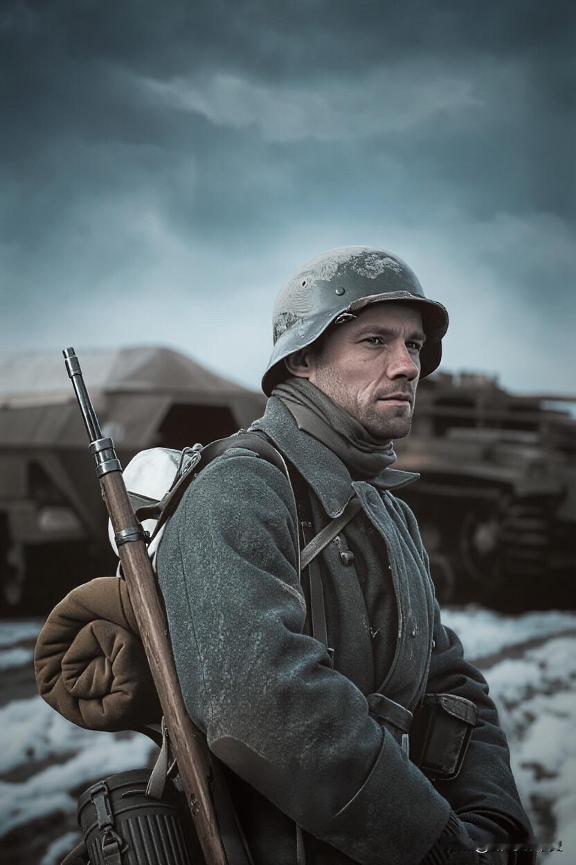 德国国防军士兵在突出部战役期间，1945年初。德军影像二战德国国防军二战