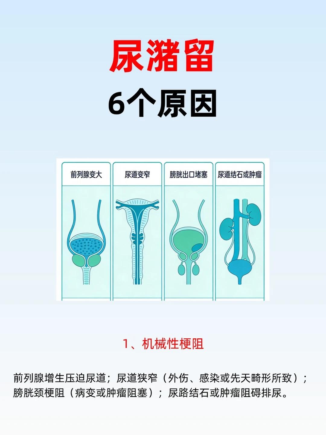 排尿困难引发尿潴留，认清背后6大诱因