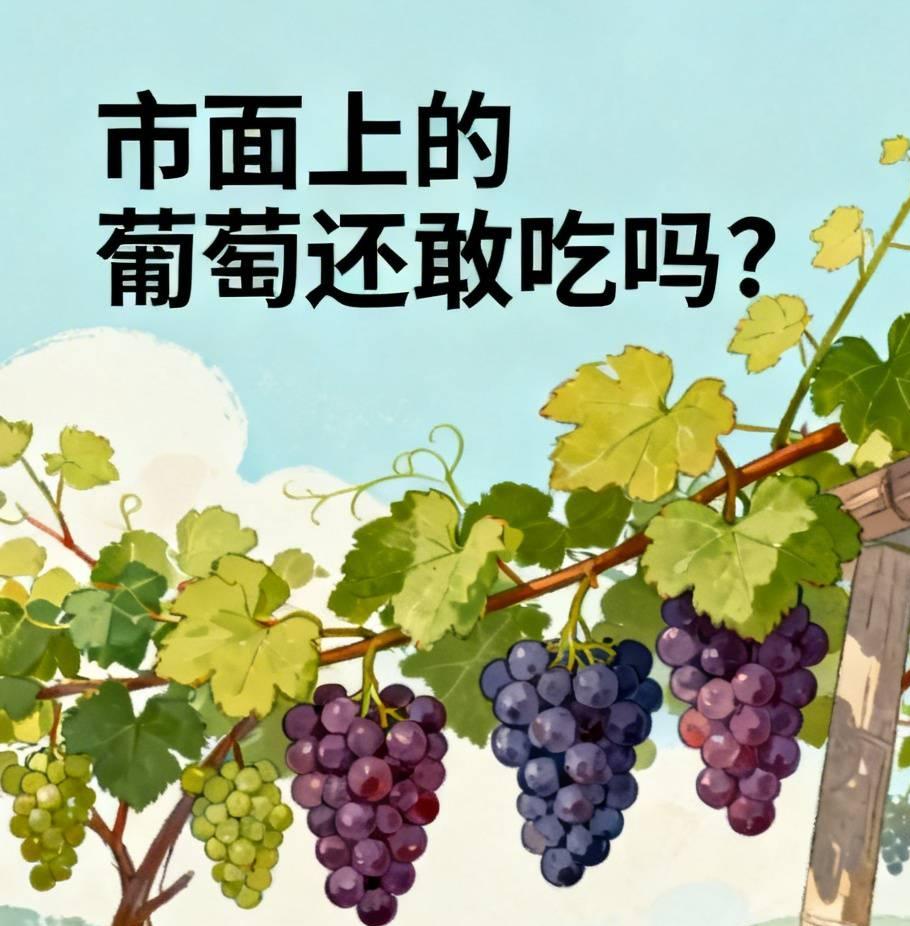 市面上的葡萄还能放心吃吗？朋友种了三亩葡萄，他跟我说，只留了4行给自己家吃，其