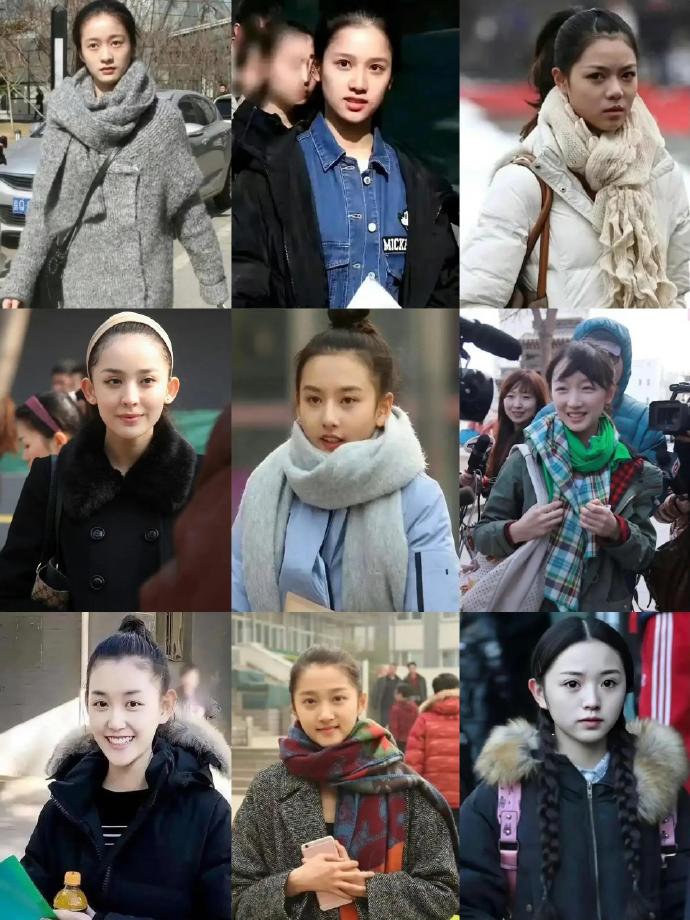 九位女星艺考照片，谁最漂亮？​​​