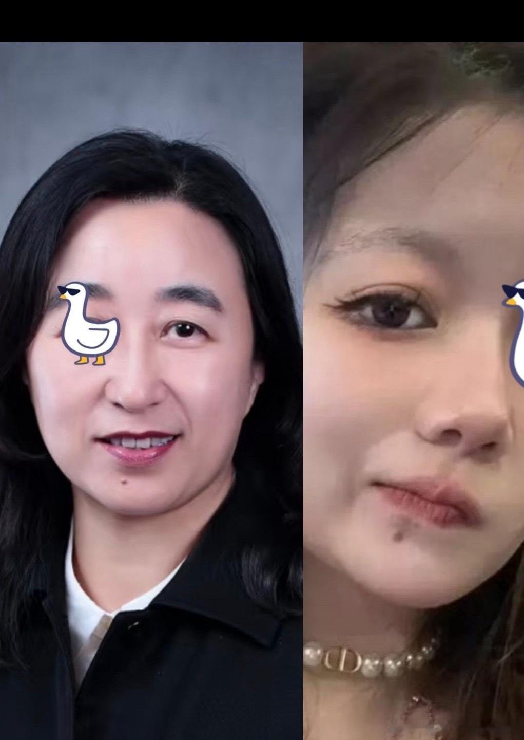 网友曝光班晓娟是董袭莹姑姑，董袭莹和班晓娟的眼尾都呈现明显下垂特征。有网友指出，