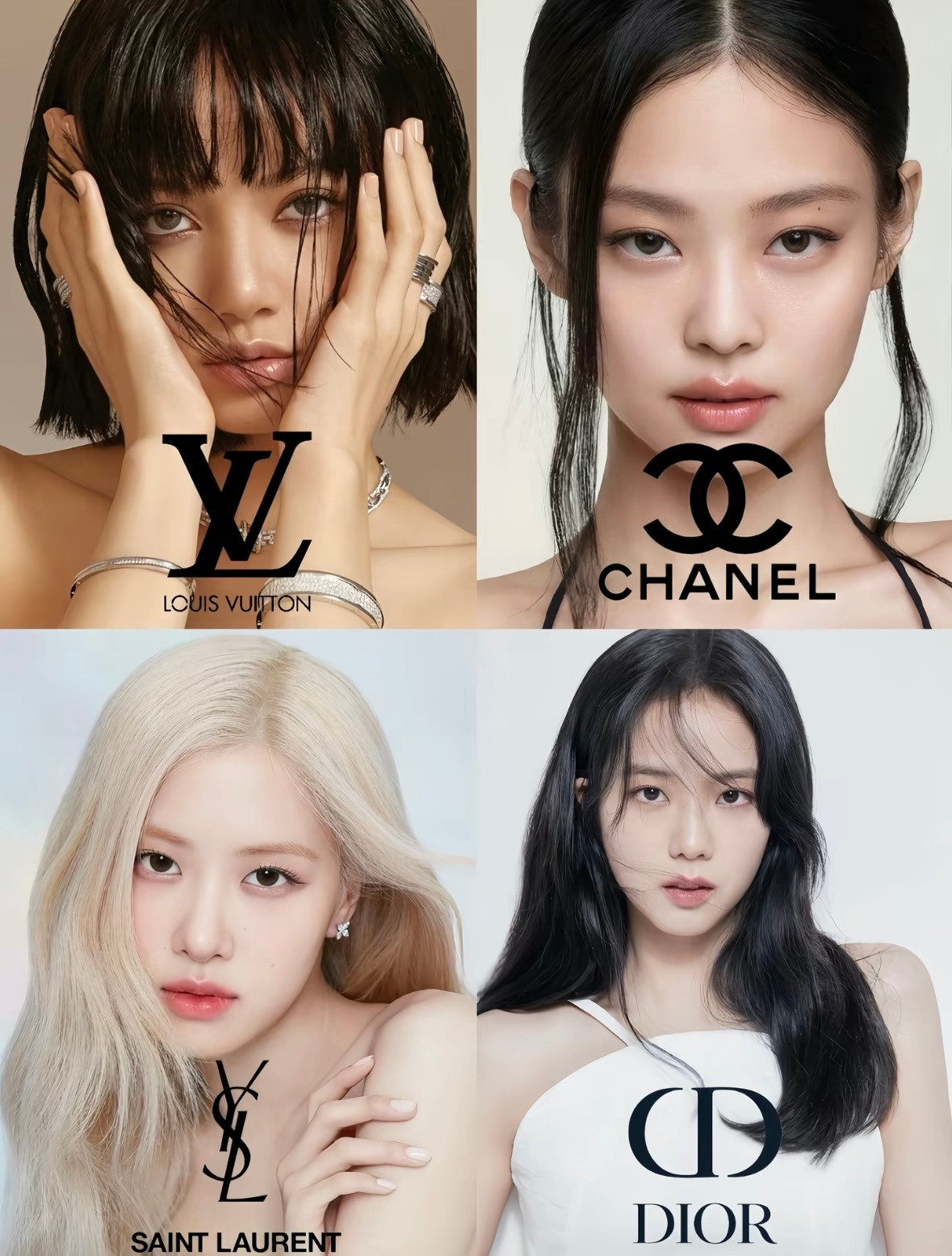 这张Blackpink各家代言真的好绝四个标完全就是四人的长相气质外显⚡️⚡️