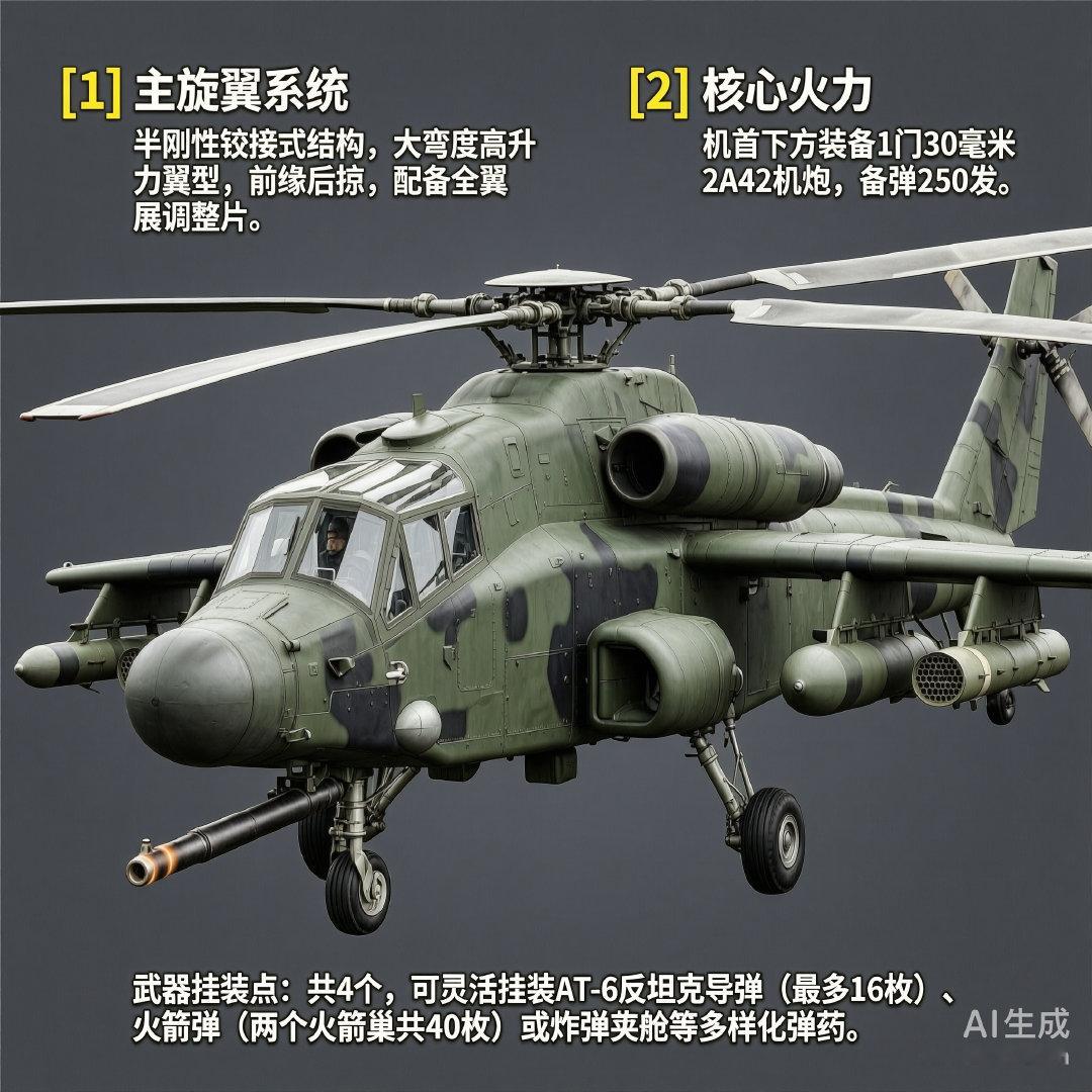 军事ai新视野俄罗斯Mi-28“浩劫”武装直升机Mi-28是俄罗斯米里设计局研