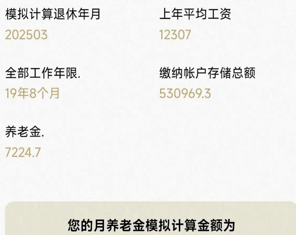 上海社保账户总额530000能拿到多少养老金？3月份测算了下养老金，社保年限