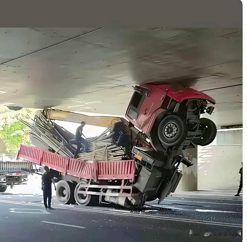 这车开的真的是神了，居然是两头撬。