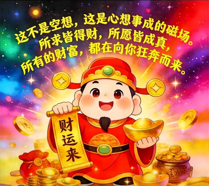 你信不信有你！听我说没错，你现在就记下来！「财运来」三个字。你就会八方来财