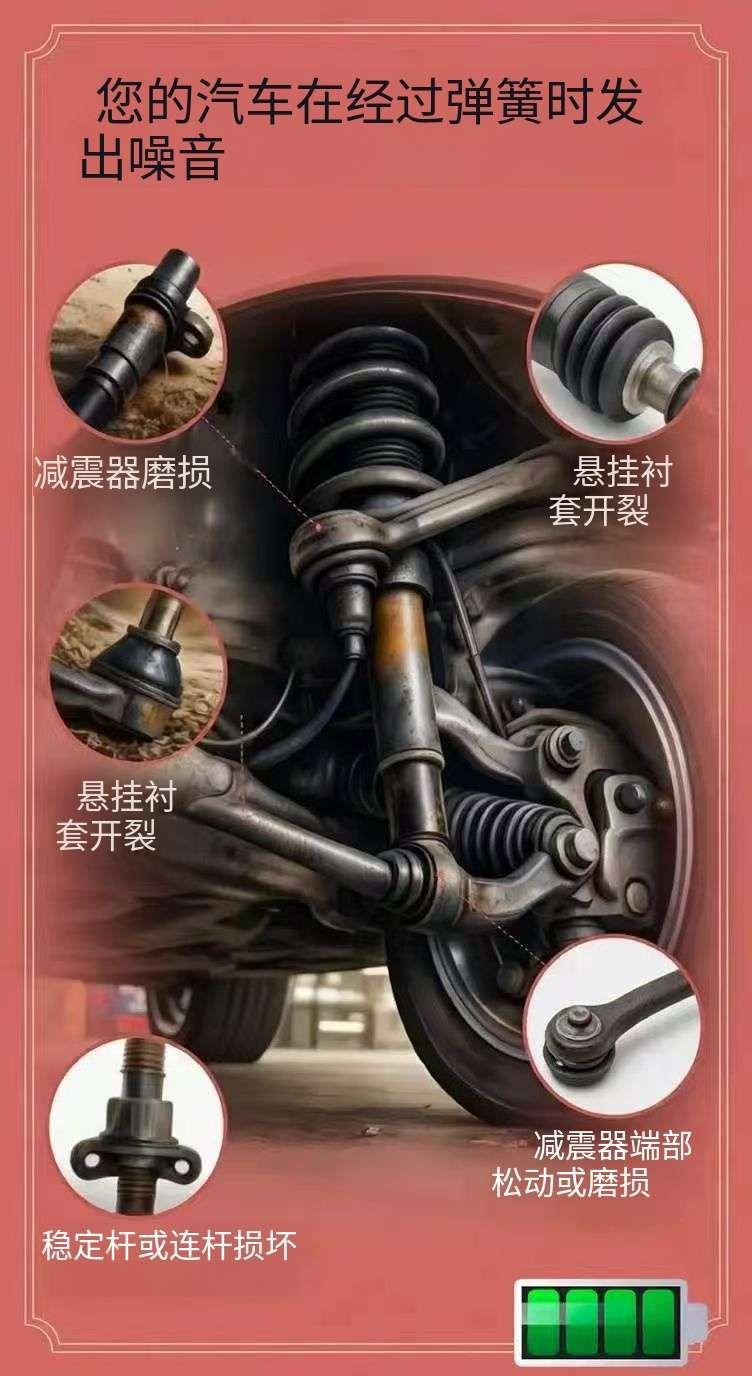 过坑洼路时，你的车会发出异响吗？如果开车过坑、走烂路时，能听到哐当响、咯吱