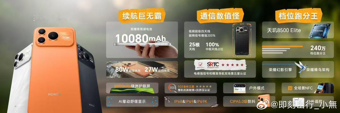 荣耀Power2全身充满Power荣耀Power2正式发布，12GB+256