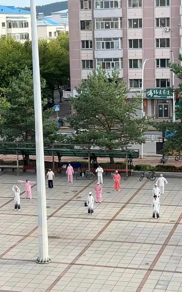 黑龙江的这几位大爷大妈也是绝了！凌晨5点多在居民楼附近练太极，音乐声很大，吵的人