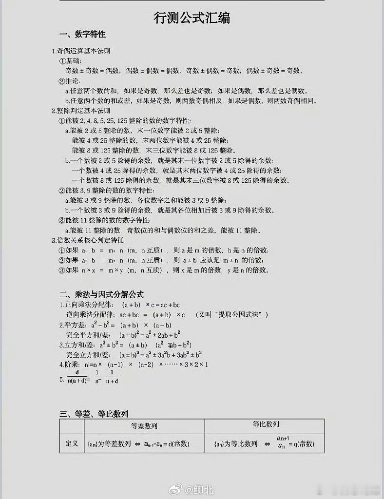 考公考编的所有公式都在这里了​​​