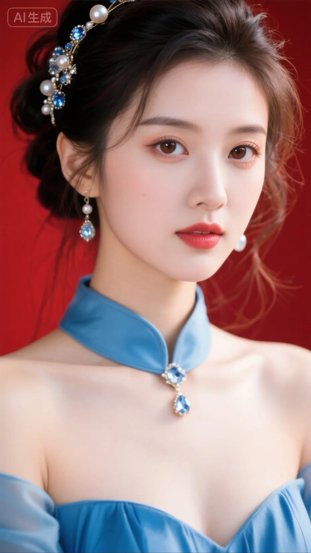 优雅蓝调，珠宝闪耀，尽显高贵气质！