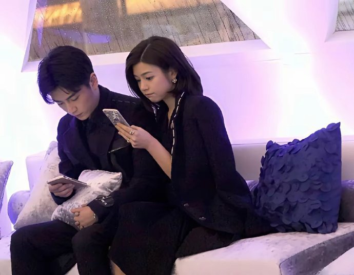 曾经的陈妍希和陈晓就算是看手机也是十指紧扣的。。。如今时过境迁，世事无常啊​