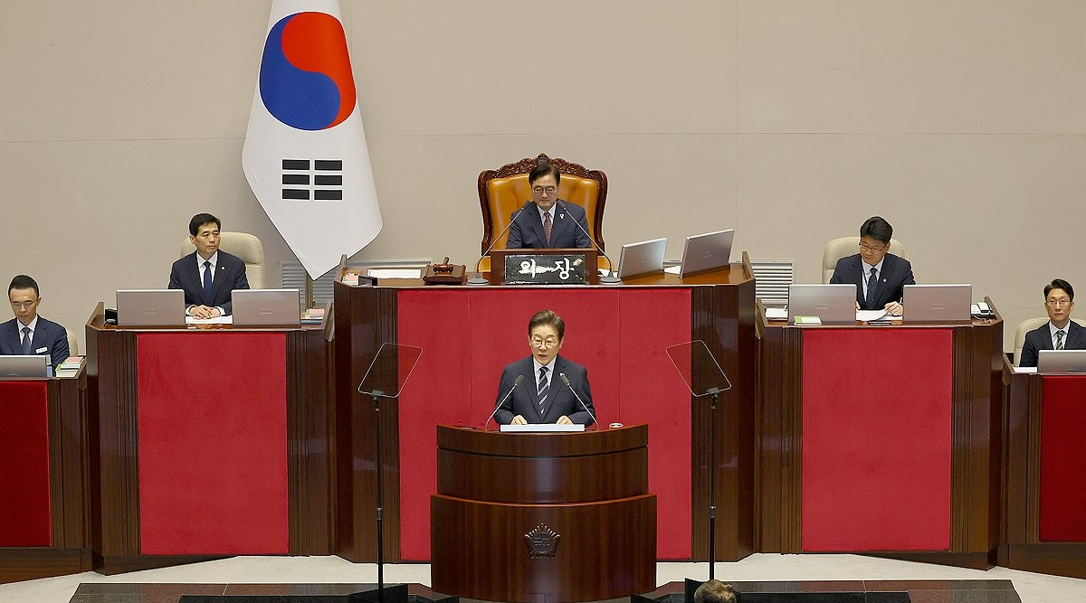 韩国总统李在明就任后首次发表施政演说: 强调半岛和平的重要性