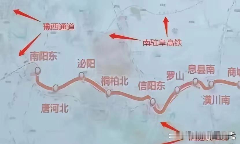 南信合高铁是连接豫南、皖西与长三角的时速350公里高速铁路，目前已完成可研评审和