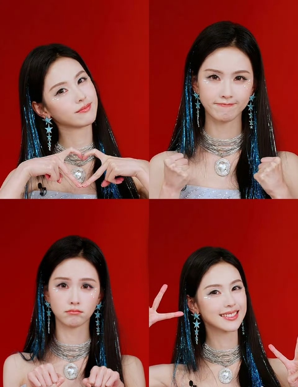 陈都灵英雄联盟手游直播，今天妆容很特别诶，可爱嘟嘟