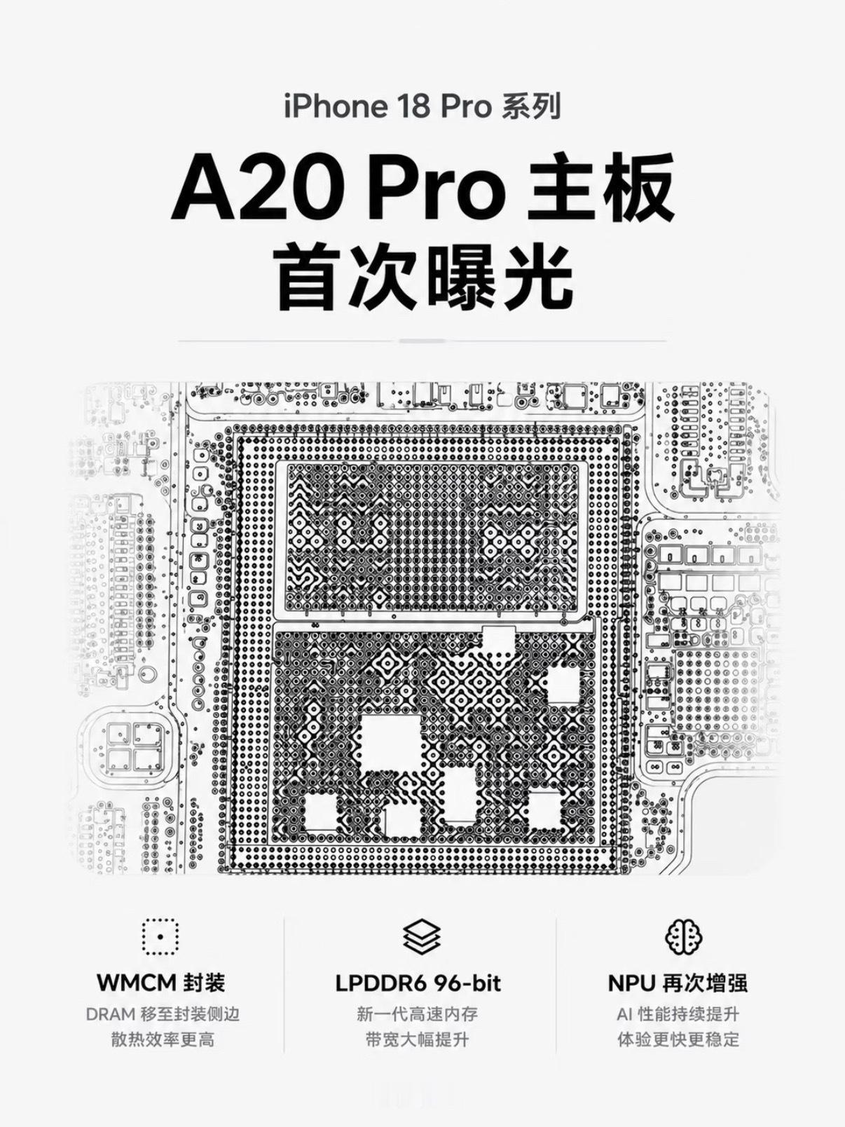 iPhone18Pro首发A20Pro芯片A20Pro或首次采用WMCM