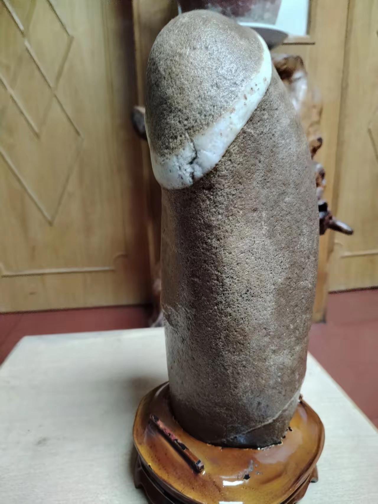 我是一个奇石收藏者。这件宝贝是我花了几千块钱从别人手里买来的，还专门买了个恒温