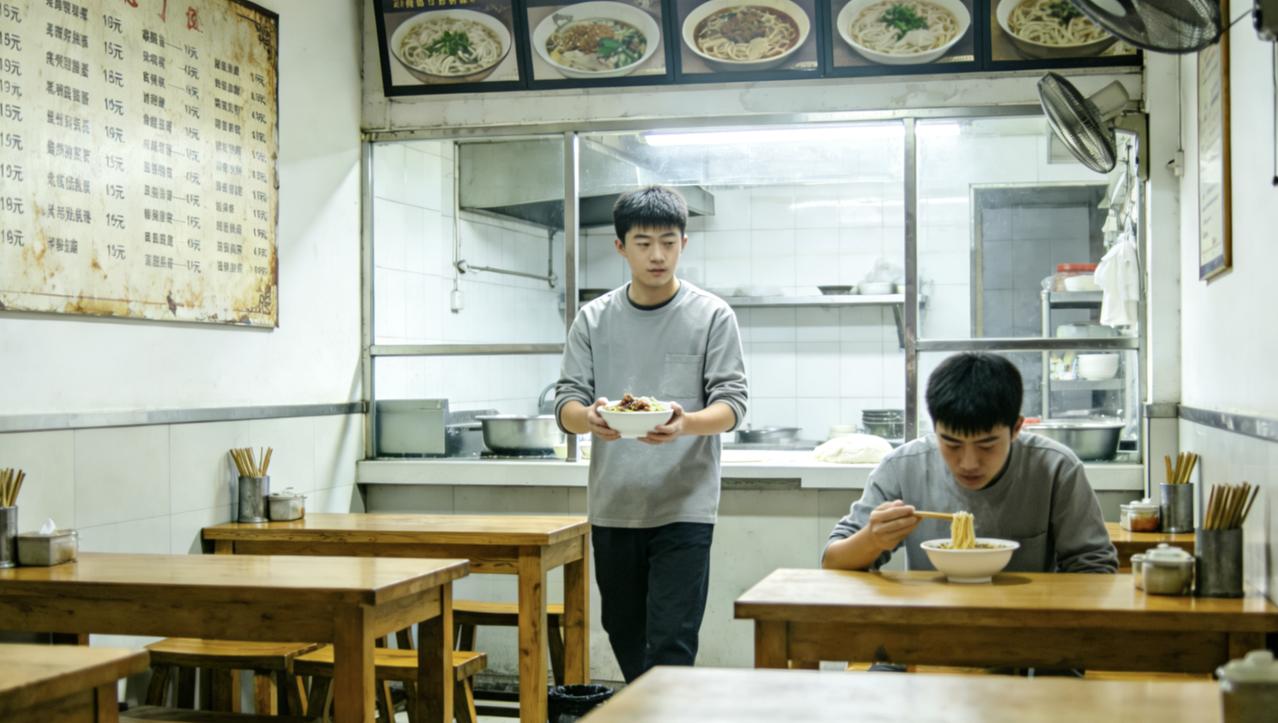 楼下新开了一家面馆，老板是个二十出头的男孩，手艺生疏，动作慢，生意冷清。我进去