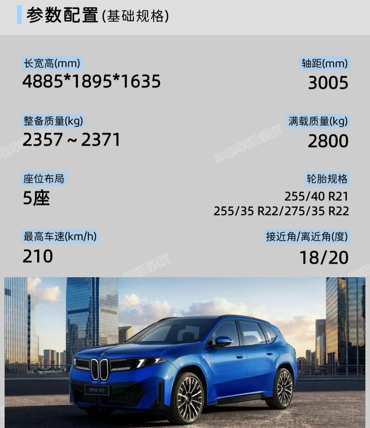 国产版的宝马iX3亮相工信部新车申报啦！值得一提的是，这是宝马首款新世代车型，无