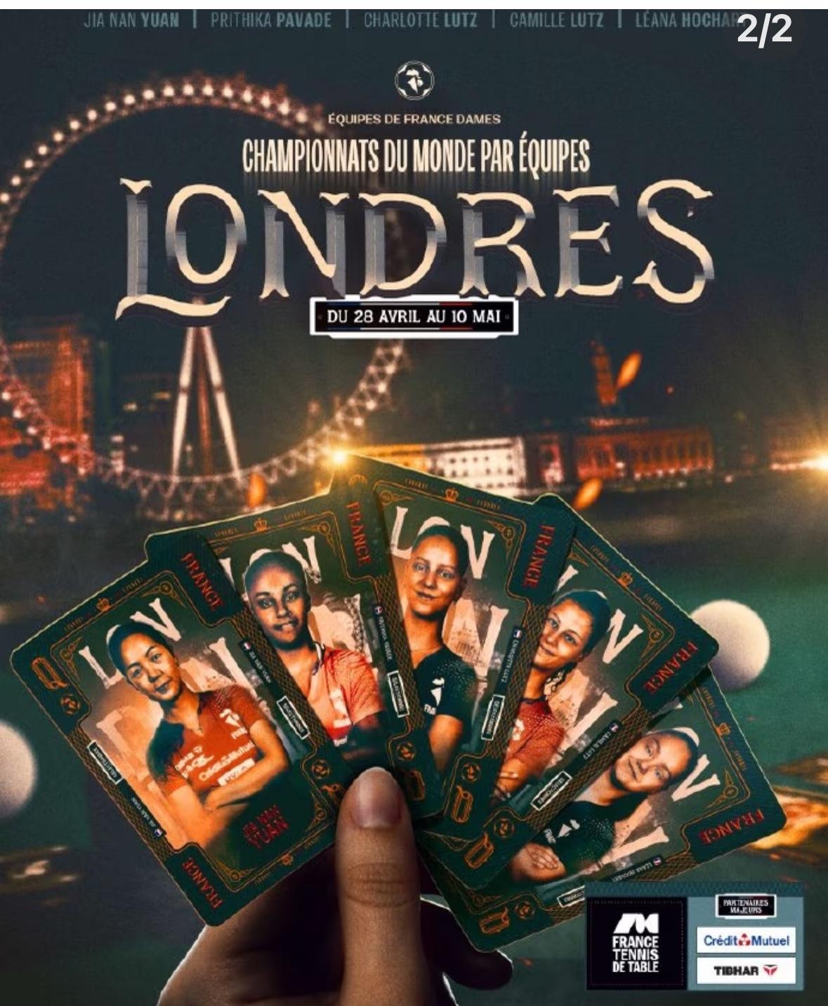 4月8日法国队公布伦敦世乒赛参赛名单：男队：小勒布伦，大勒布伦，西蒙高茨，泊