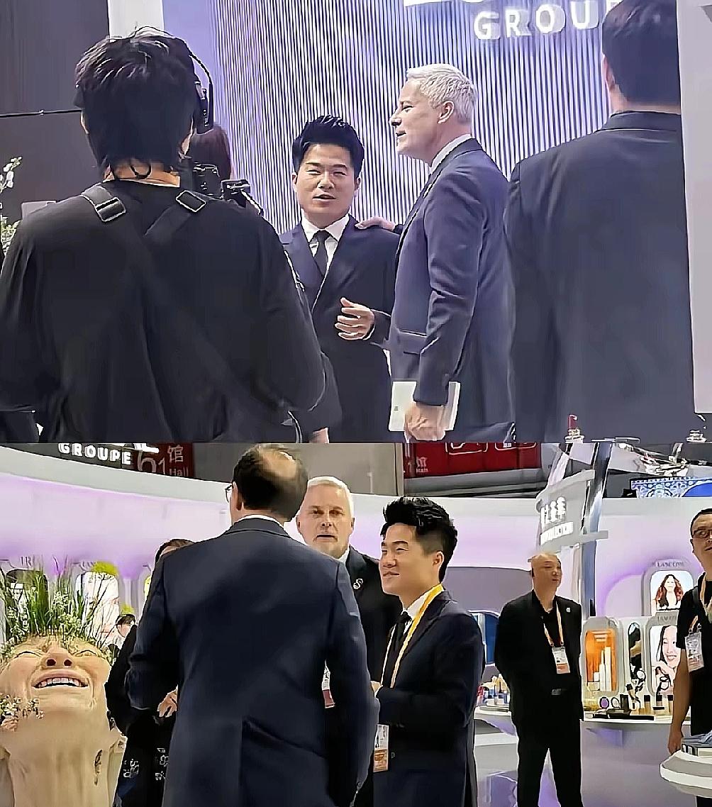 我朋友有幸去了上海进博会的现场，​看到董宇辉真人了，​他说董宇辉真的一点也不