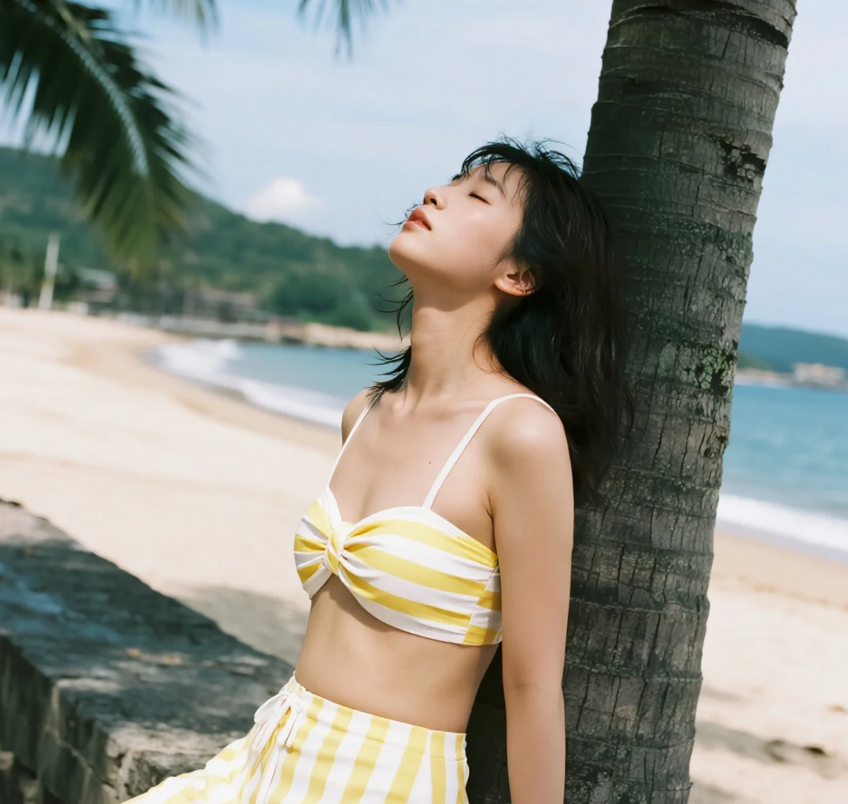 浪花轻舞，佳人风姿动四方