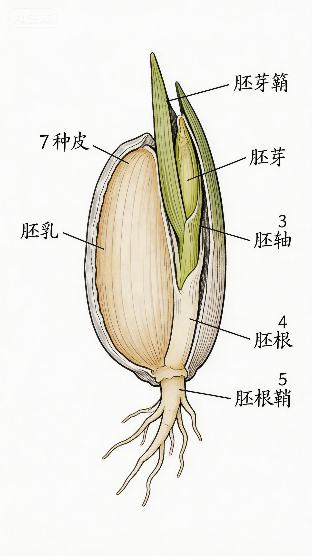 大麦发芽机理（科普版·500字内）大麦发芽并非简单的“吸水长芽”，而是一场