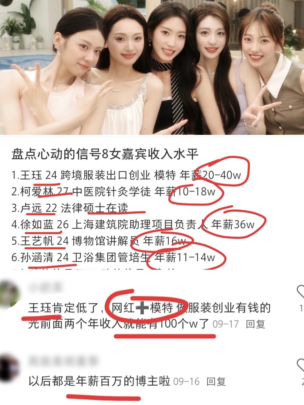 《心动8》嘉宾收入盘点：王珏年薪100万+，徐如蓝建筑助理年收入36万，卢远靠节