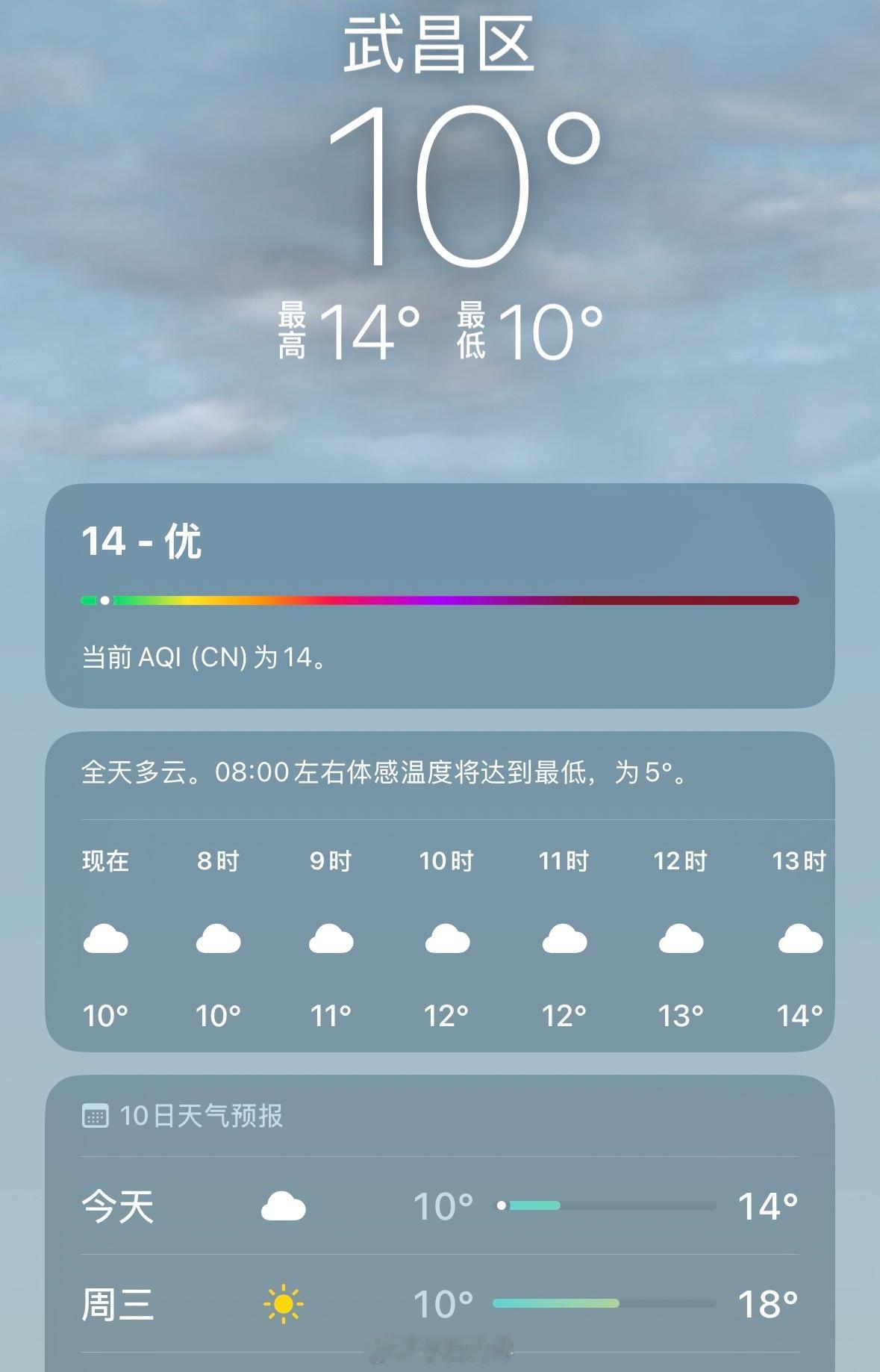 武汉这两天一步进入初冬已经穿上秋裤了[哭哭]大家那儿气温怎么样被冻醒​​​