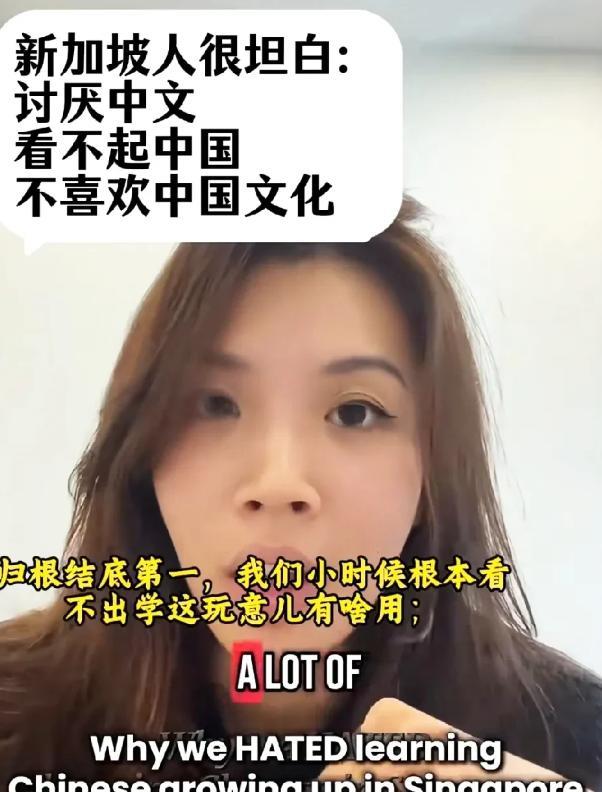 有人问一个新加坡女子：“为何新加坡年轻人讨厌中文呢？”没想到，她回答得很直白，