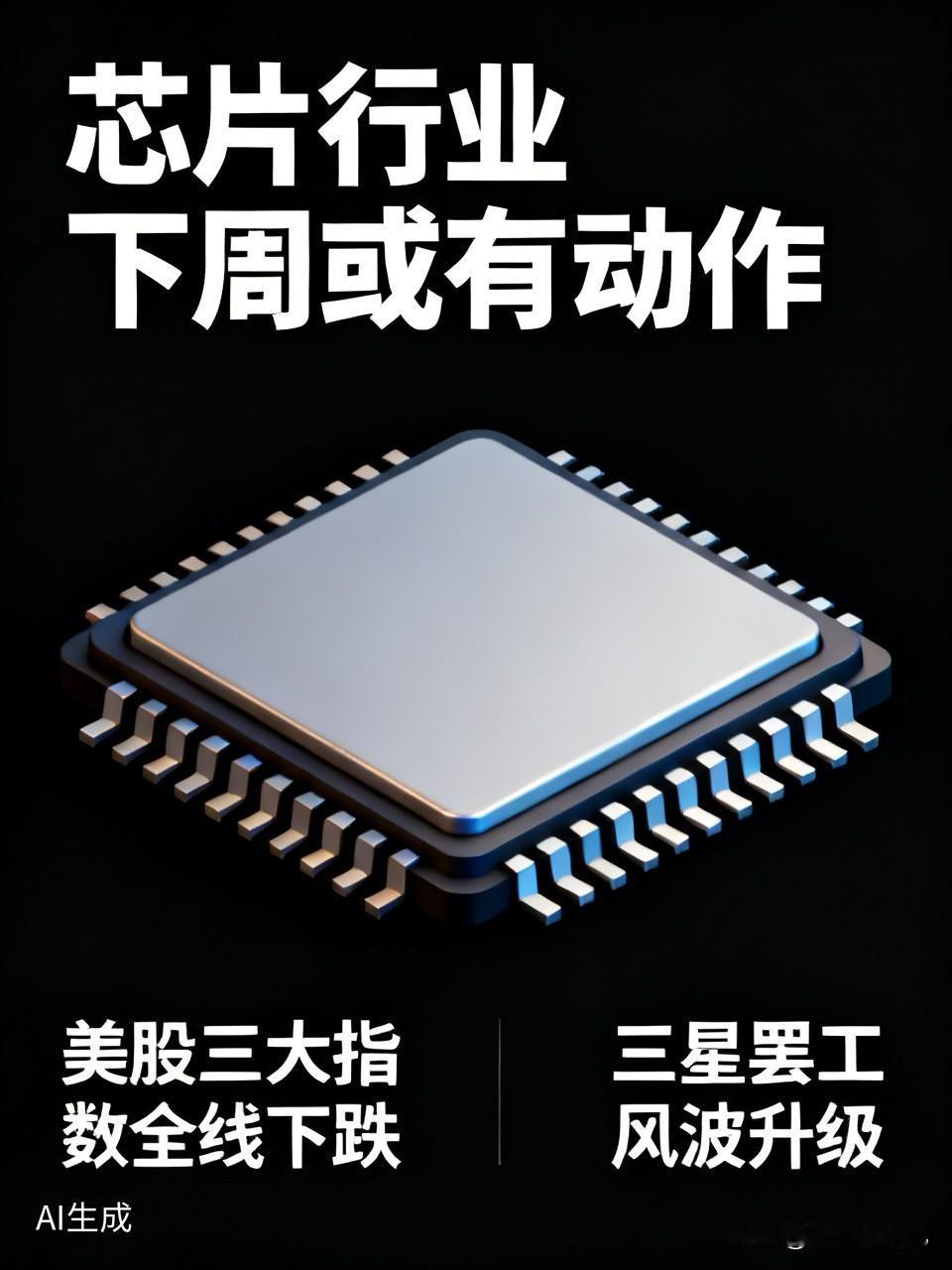 重磅利好利空消息，芯片下周会有所动作！重大机会在这个行业——夜深人静，此时此刻
