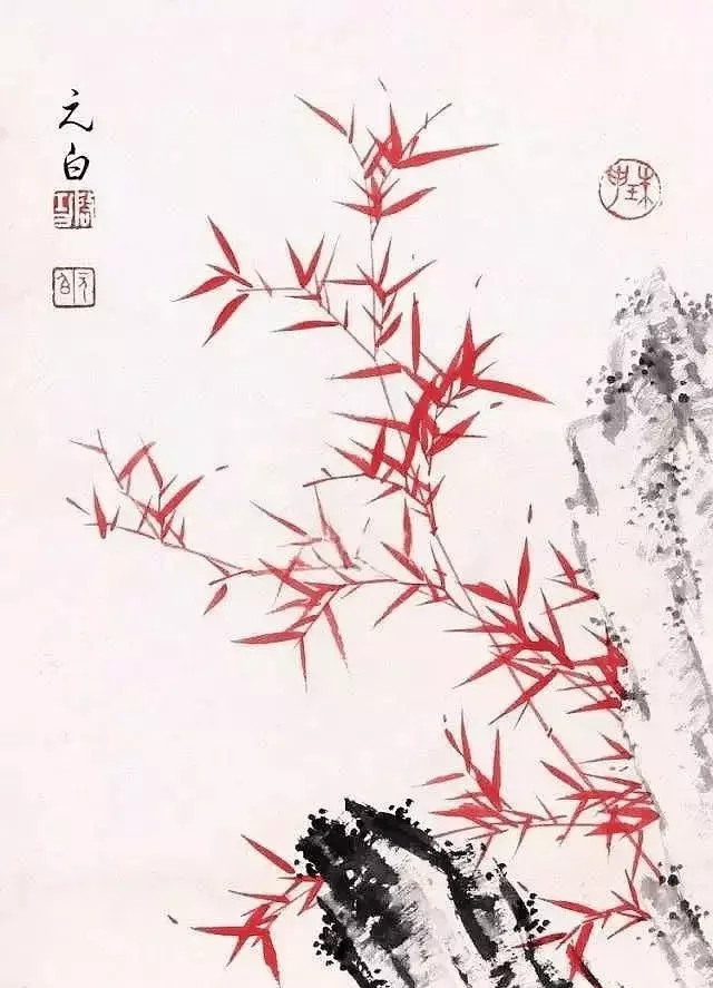 竹子是文人画家最喜爱的题材之一，以墨竹最为常见。还有一种以朱砂写成，称为朱竹。朱