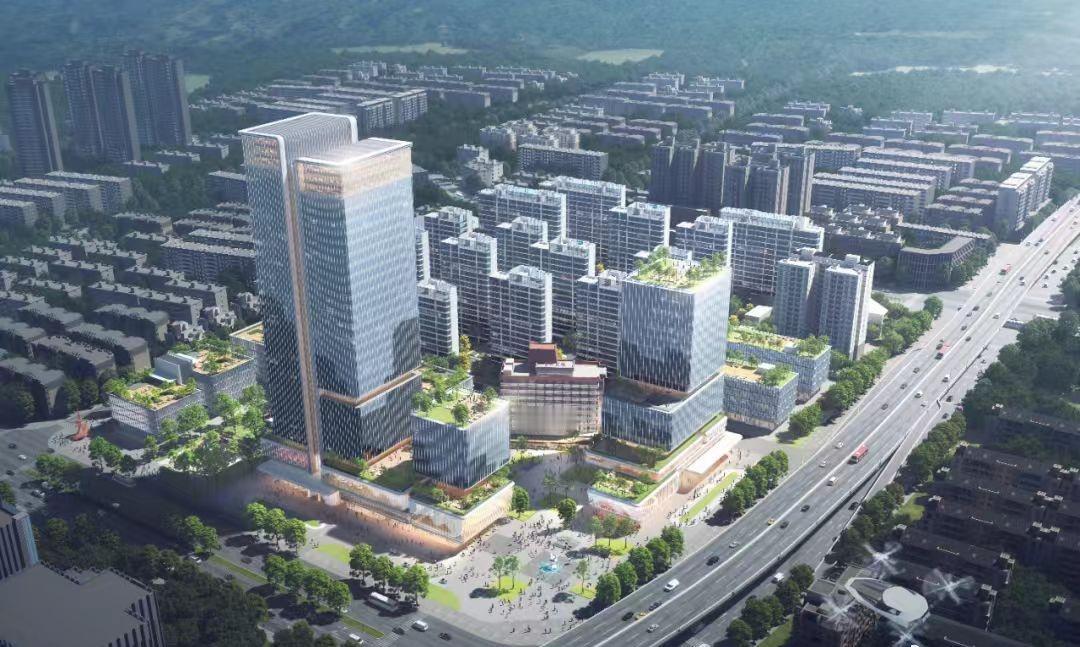 合肥南七地块规划效果图，从图上看望江宾馆不会拆除，改造后将组成南七新的商业集群。