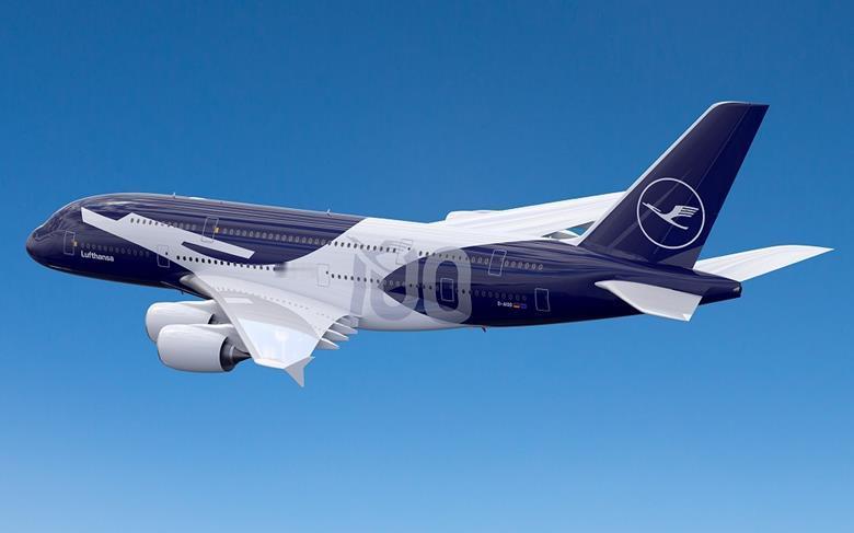 汉莎航空庆祝公司成立百年的A380与747-800特别涂装机预览图