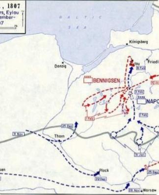 埃劳战役是拿破仑战争中一场血雨腥风的鏖战，发生于1807年2月的东普鲁士腹地。
