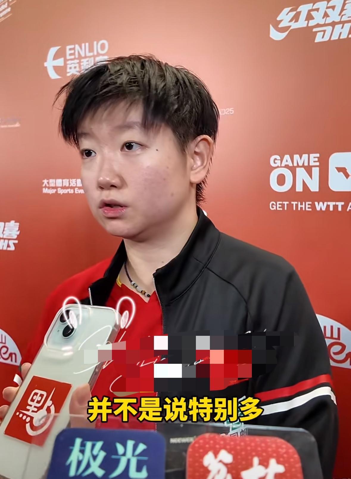 孙颖莎谈12月13日面对三场比赛：好好休息！12月12日，香港总决赛，孙颖莎