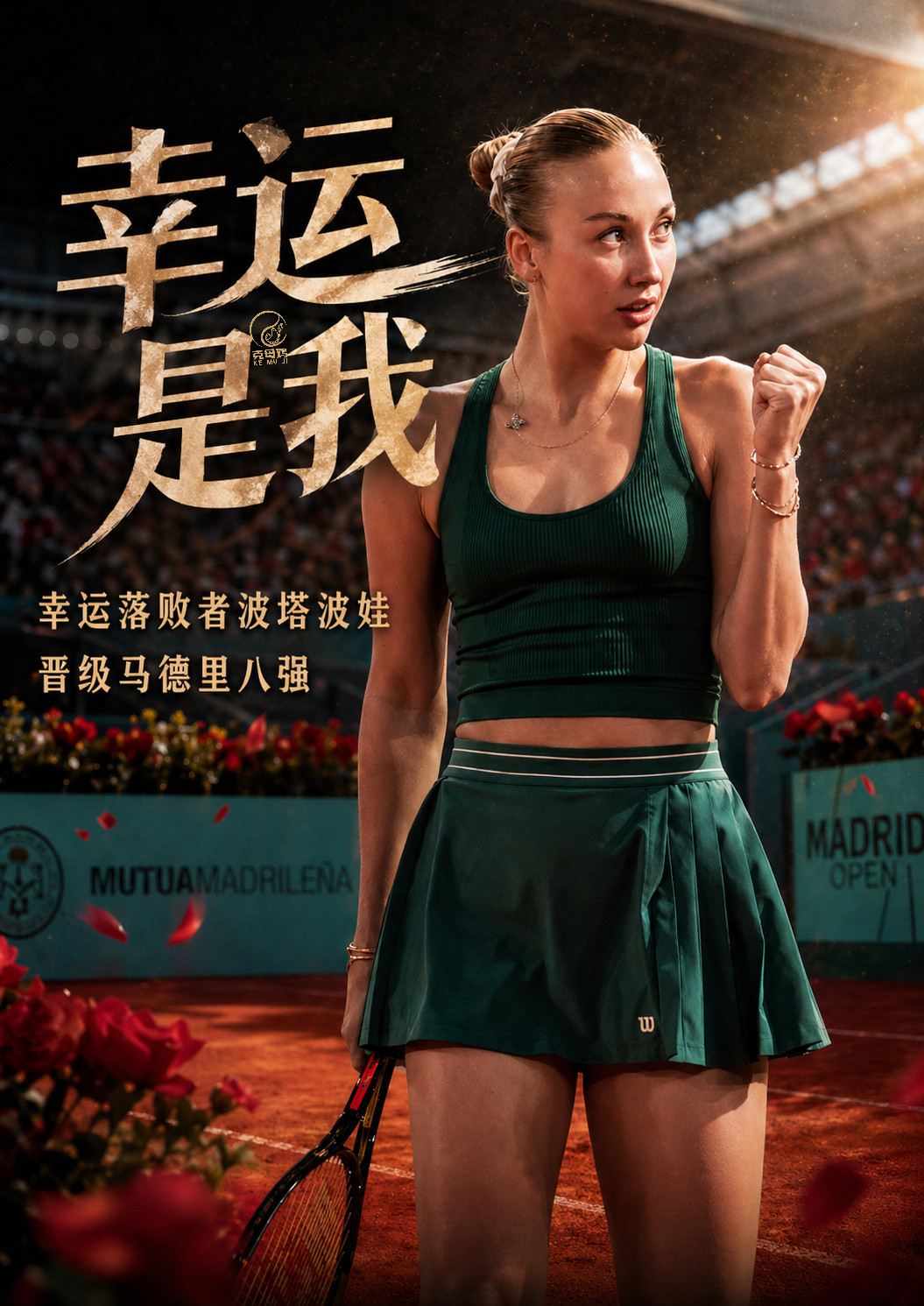 莱巴金娜无缘马德里赛八强出人意料的冷门！波塔波娃7-6(8)/6-4击败世界第