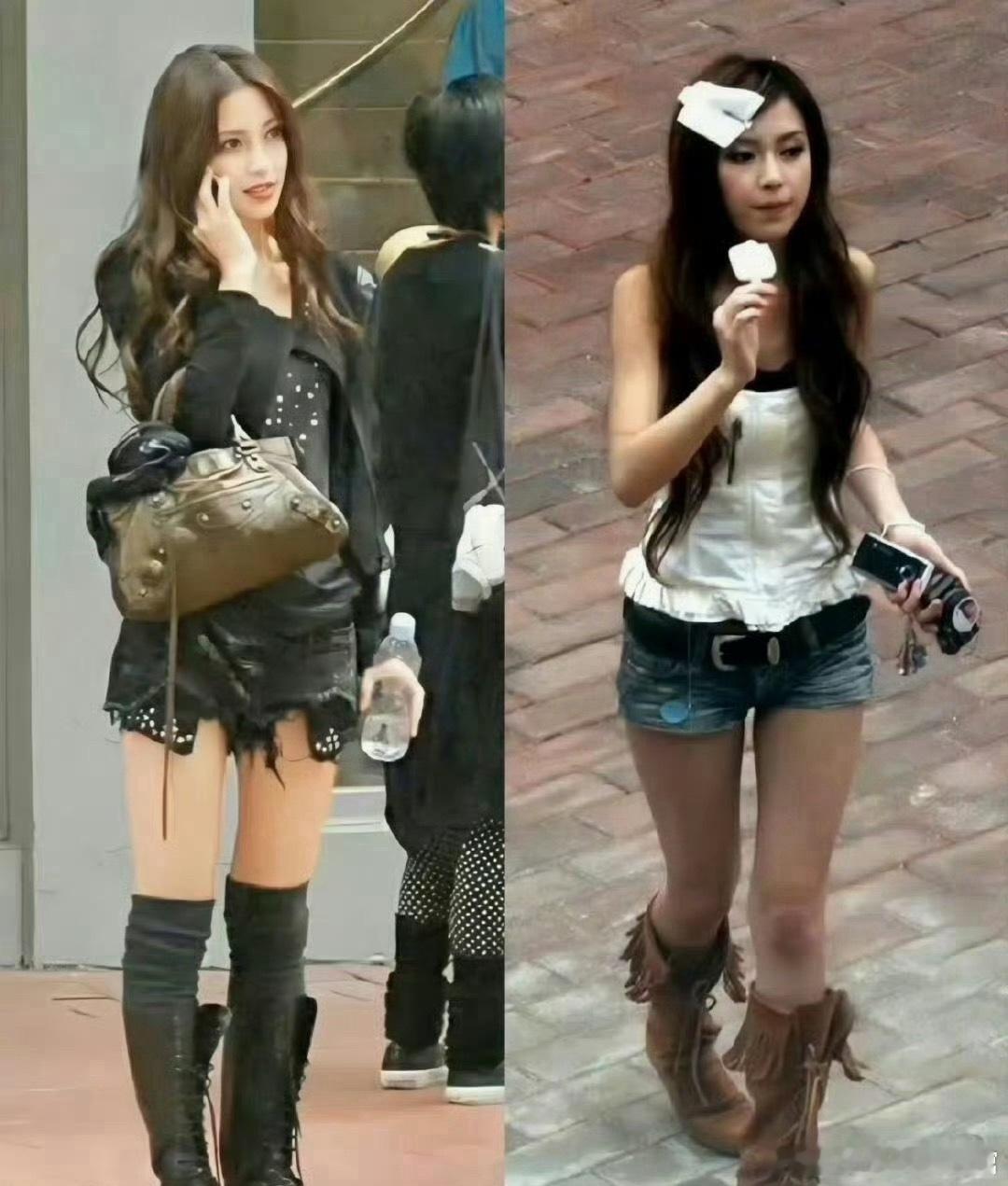 原来很久以前就流行腿套了，果然时尚是一种轮回。