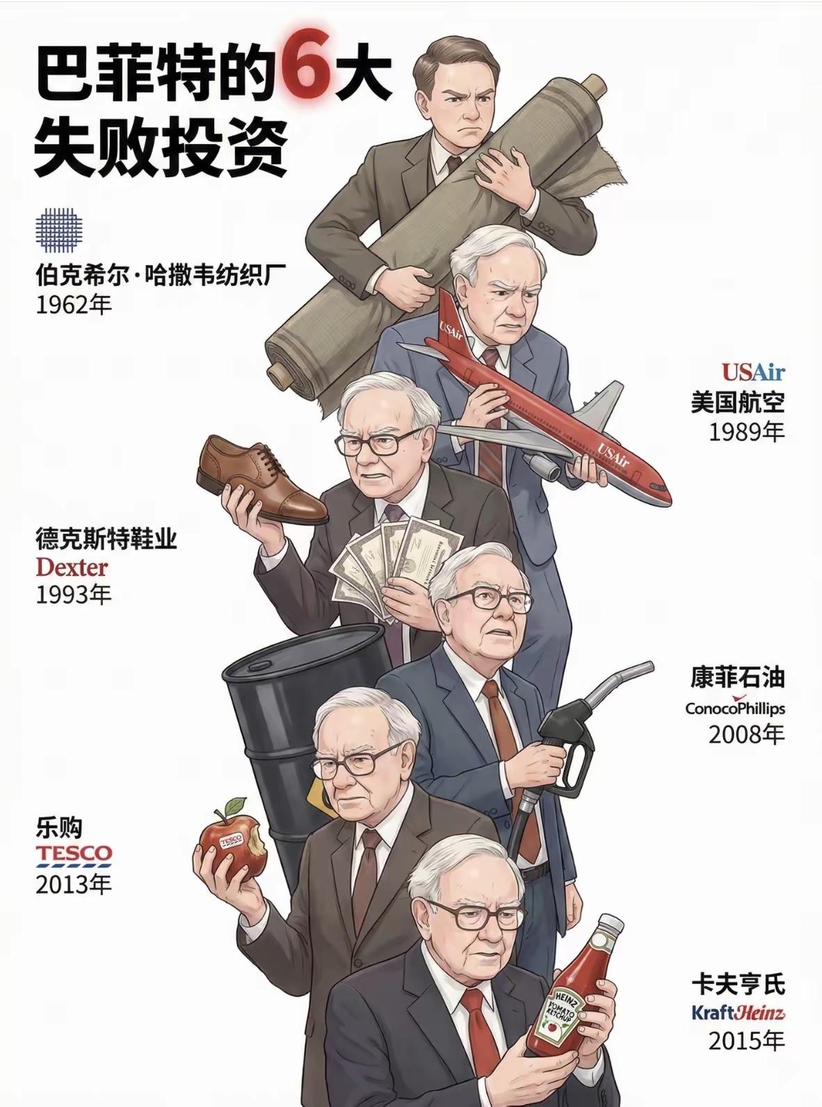 巴菲特都栽跟头了，咱这小散户亏点钱算啥？谁还没当过几次冤大头巴菲特巴菲特金融