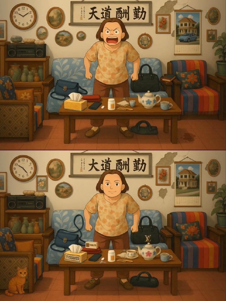 这张图藏了25处不同，能找出20处以上的都是大神！