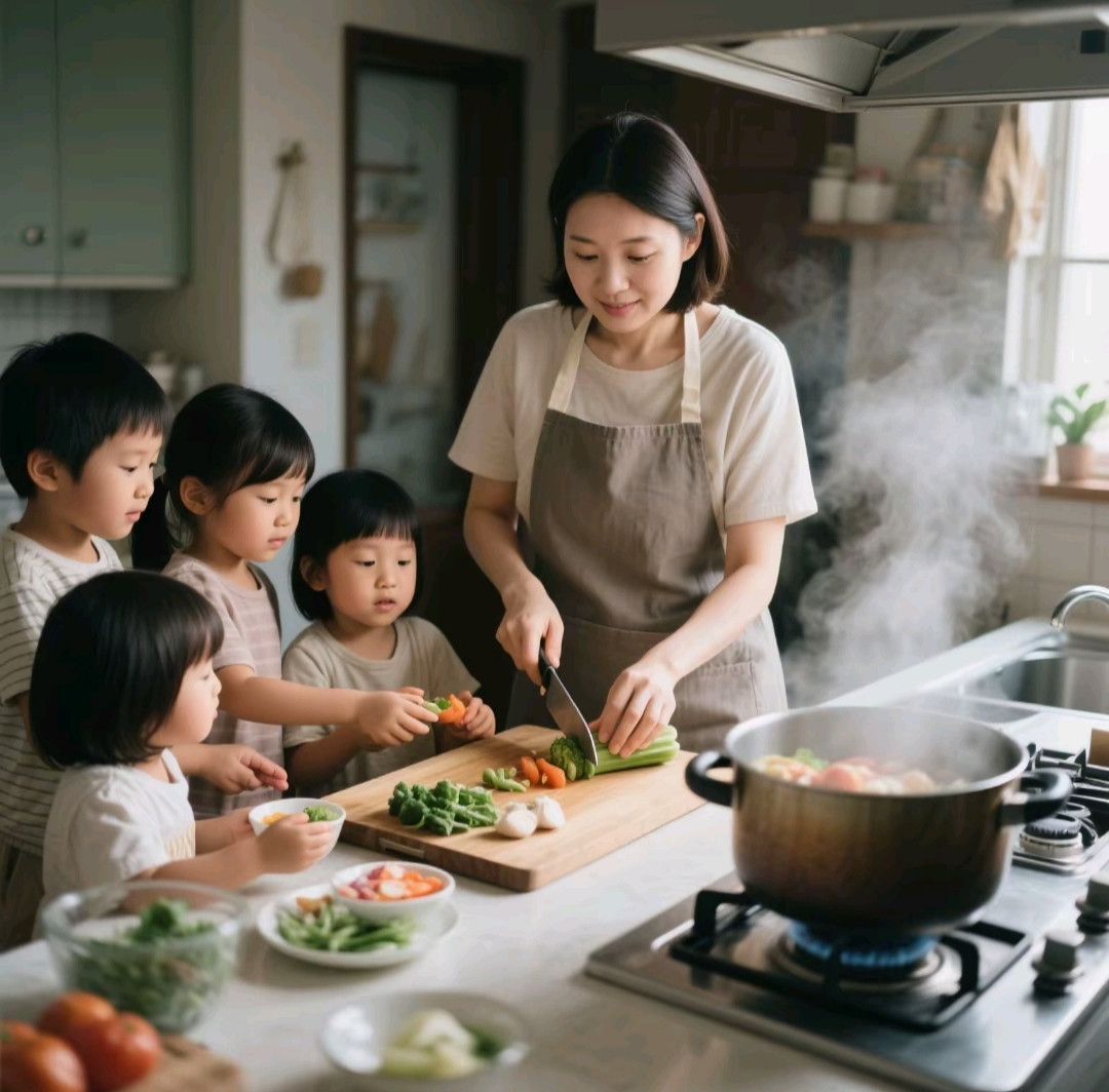 之前学车的时候，认识一个比我大7岁的姐姐，82年的，却生了5个孩子，两女三儿，最