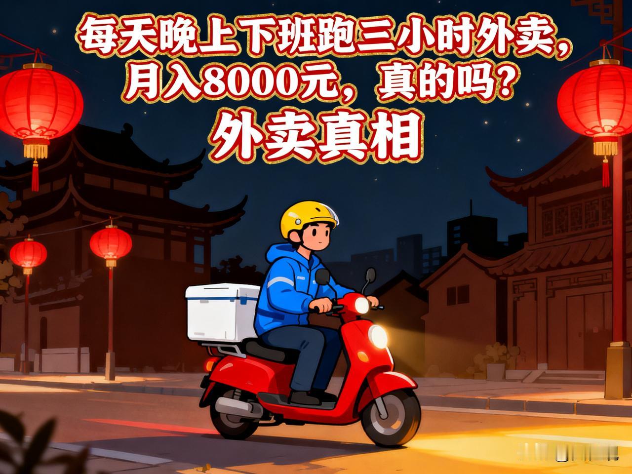 下班三小时跑外卖，一个月能赚8000元？你信吗？要不是我一个非常信任且靠谱的