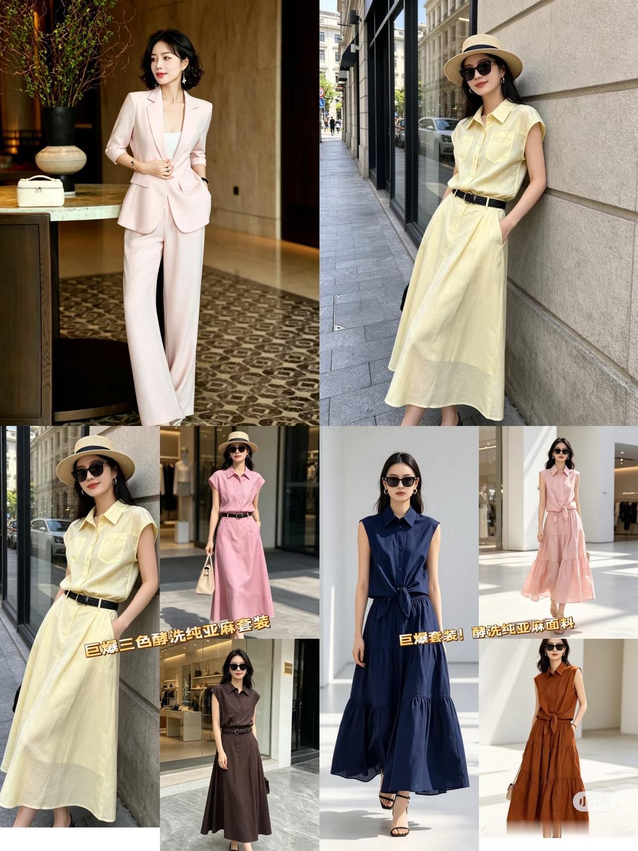 夏日亚麻连衣裙分享